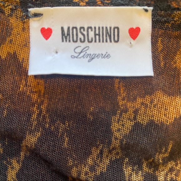 MOSCHINO lingerie sheer animal print top - Picture 5 of 8